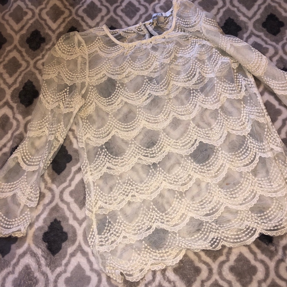 Sheer lace top